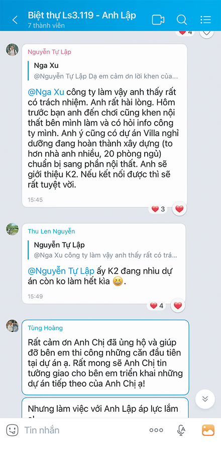 Phản hồi khách hàng K2 Design
